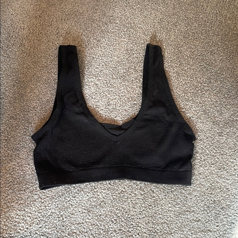 Colsie Black Racerback Sports Bra
